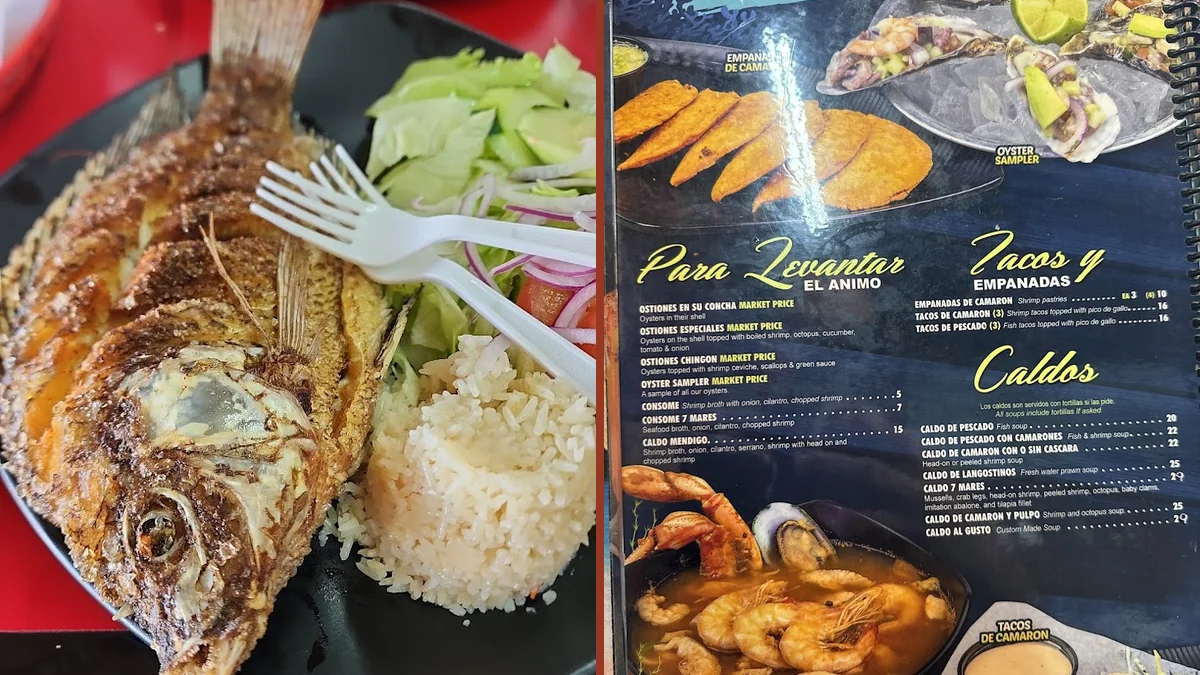 Colorful Latin American dishes served indoors.