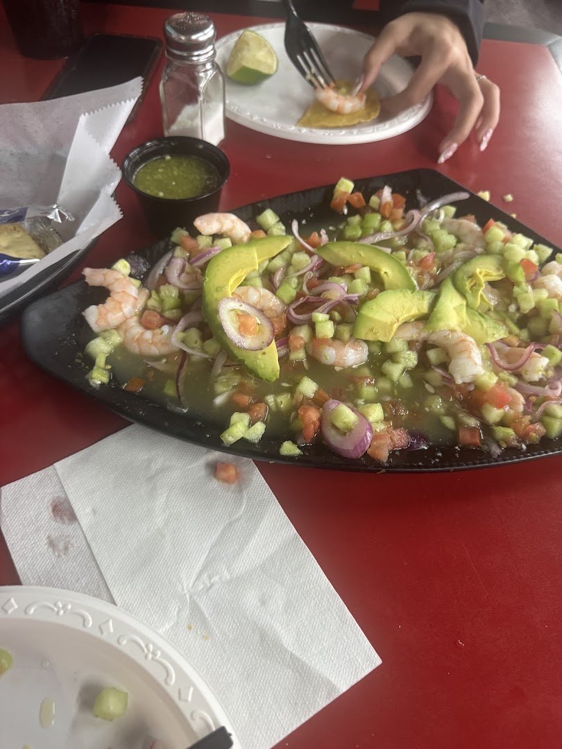 Colorful Latin American dishes served indoors.